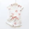 Fashion Summer Girl Clothing Set Children Girl 2 Piece Pattern Children Set Vestidos