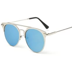 Pink Vintage Ladies Women Sunglasses Round Fashion Luxury Flat Mirror Sun Glasses Sunglasses For Women Oculos De Sol Feminino