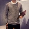 Fashion Men Sweater Autumn Winter Solid Color Casual Knitting Round Neck Pullovers Pull Homme J1538