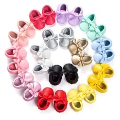 16 Colors Spring Baby Shoes PU Leather Born Boys Girls Shoes First Walkers Baby Moccasins 0-18 Months