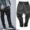 Justin Bieber Brand Style Side Zipper Men Slim Fit Casual Mens Hip Hop Jogger Biker Pants Swag Sweatpants Skinny Trousers Olive