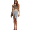 Summer Women Skirt Hem Cross Fold Sexy Wrap Banded Waist Draped Women Skirt Cut Out Asymmetrical Pencil Skirts Jupe XS-XXXL