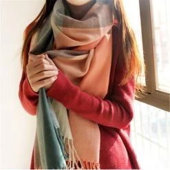 Winter Scarf Women Blanket Plaid Scarf Female Shawls And Scarves Luxury Scarf