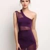 Women's Sexy Mini Nightclub Bandage Dress Summer Sexy Party One Shoulder Dress Clubwear Dress 50