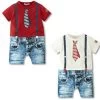 Charm Infant Toddler Cozy Soft Romper Jumpsuit Set Kid Baby Clothing Boy Braces Suits
