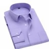 Long Sleeve Slim Men Dress Shirt Fashion Designer High Quality Solid Male Clothing Fit Business Shirts 4XL YN045