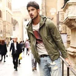 Clothing Spring Winter Men Jackets Casual Zipper Slim Fit Coat