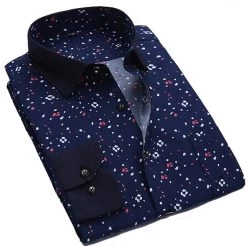 Men Shirt Long Sleeve Floral Men Dress Shirt Casual Shirt Men Clothes Mens Print Shirts