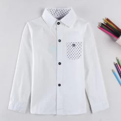 Children Pure Cotton Shirt 2-6y Children's Clothing Casual Student Boys Long Sleeve Shirt