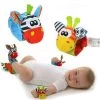 4Pcs(2Pcs Socks+2Pcs Wrists) Infant Baby Kids Sock And Wrist Rattles Cute Intellectual Developmental Toys Animal