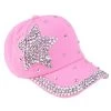 Children Kids Baseball Cap Rhinestone Star Shaped Boy Girls Snapback Hat Summer