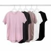 Summer Pure T-shirt Pink Black Extended Long T Shirt Mens Hip Hop Design Street Men T Shirt Sell