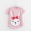 Baby T Shirts For Girls Cotton Short Sleeve Rabbit Cartoon Print Tees Spring Kids Cute Tops Girl T-shirt