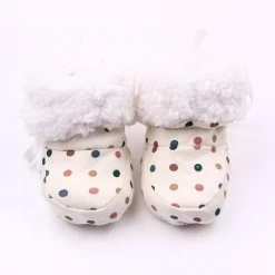 Fashion Winter Baby Boys Girls Cotton Shoes Plush Warm Shoes First Walkers Boots For 0-12 Months