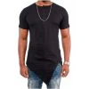 Hip Hop T Shirt Irregular Design Swag Cotton O-Neck Tshirt Skateboard Tyga Tops Tees