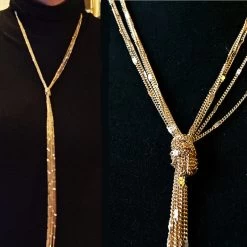Jewelry Accessories Royal Punk Sexy Tassel Multi-layer Long Chain Female Vintage Necklace Gold Women