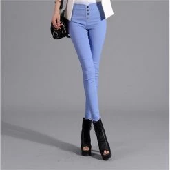 Women Pencil Pants High Waisted Push Up Slim Stretch Casual Pants Female Fashion Sexy Capris Leggings Skinny Trousers