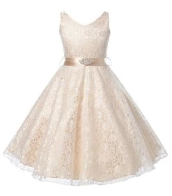 Girls Party Wear Dress Kids Flower Lace Children Girls Elegant Ceremonies Wedding Birthday Dresses Teenagers Prom Gowns