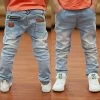 Spring Autumn Boys Jeans Kids Rushed Light-colored Fashion Children Jean Trousers B135