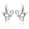 925 Sterling Silver Jewelry Stud Earrings For Women Butterfly Brinco