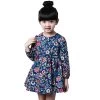 2-8 Ages Girls Dress Casual Long Sleeves Flower Princess Girl Dresses Summer Autumn Toddler Girl Clothing