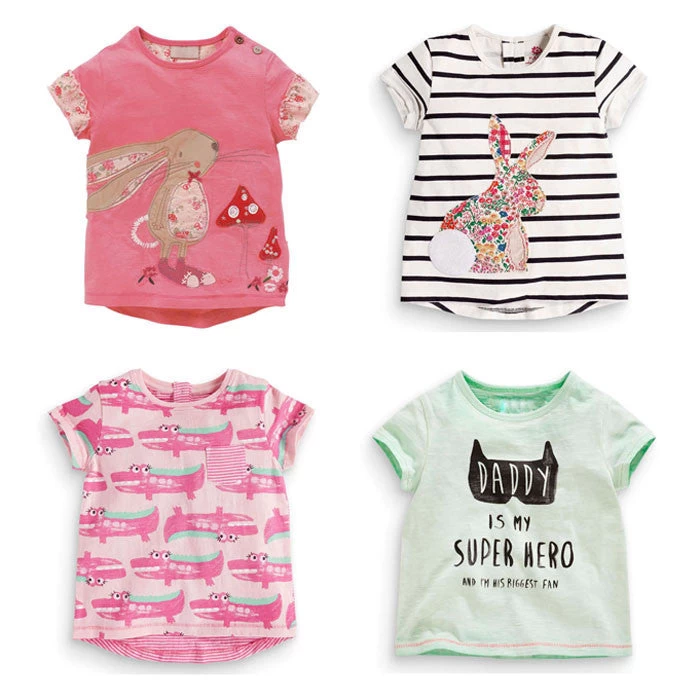 Baby Girls T-Shirts Clothing Children Toddler Kids Clothes Short Tees T Shirts Girls Summer - Image 2
