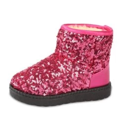 Kids Boots Snow Boots Girls Children's Winter Models Warm Shoes Fashion Sequins Medium-sized Child Boot Cotton Boys