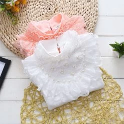 Children's Clothing Female Child Basic Shirt Spring And Autumn Girl Basic Shirt All-match Lace Baby T-shirt BasicTops Fashion