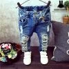 Children Broken Hole Pants Trousers Baby Boys Girls Jeans Fashion Autumn 2-7Yrs Kids Trousers Children Clothing ZJ04