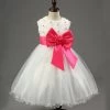 Lace Girl Dresses Children Dress Party Summer Princess Baby Girl Wedding Dress Birthday Big Bow Pink For 100-160
