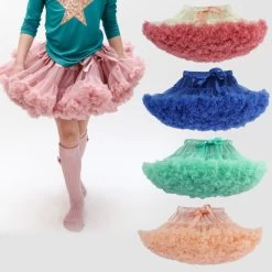 21 Colors Baby Girls Tutu Fluffy Chiffon Pettiskirts Baby Girls Princess Dance Party Tulle Tutu Skirt Petticoat 12M-8T
