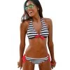 Sexy Bikinis Women Swimsuit Swimwear Halter Top Plaid Brazillian Bikini Set Bathing Suit Summer Beach Wear Biquini