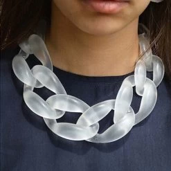 Unique Designed Big Resin Chain Necklace Colar Linked Choker And Necklaces For Women Necklaces N1447
