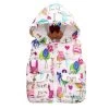 Children Clothing Winter Outerwear Coats Animal Graffiti Thick Princess Girls Vest Hooded Kids Jackets Baby Girl Warm Waistcoat