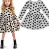 Baby Girl Autumn Dress Children Black Cat Long Sleeve Clothes Kids Casual Cotton Dot Clothing Autumn Princess Girls Dresses