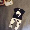 Baby Girl Boy Clothes Spring Born Baby's Sets T Shirts+Pants Clouds Rain Born Baby Girl Clothes