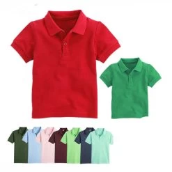 Brand Boys Girls Kids Polo Shirts Children Classic Sport Tees Short Sleeve Clothing