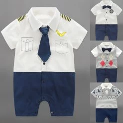 Baby Boys Rompers Summer Baby Boy Clothing Sets Roupas Bebes Short Sleeve Infant Baby Boy Jumpsuits Born Baby Clothes