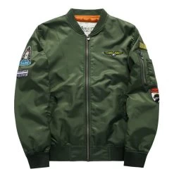 Men Bomber Jacket Air Force One Hip Hop Patch Designs Slim Fit Pilot Bomber Jacket Coat Men Jackets,YA372