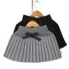 Clothing Girl's Bust Skirt Thin Woolen Pleated Skirt Black/gray 3T~12
