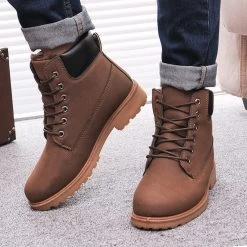Men Boots Fashion Winter Ankle Snow Shoes