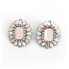 Geometric Big Flower Opal Stones Stud Earrings Design Fashion Party Bohemian Jewelry For Women Brincos PE0218