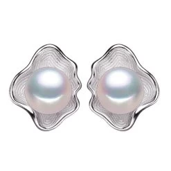 Fashion Shell Design Pearl Earring 925 Sterling Silver Earrings Pearl Jewelry Earrings