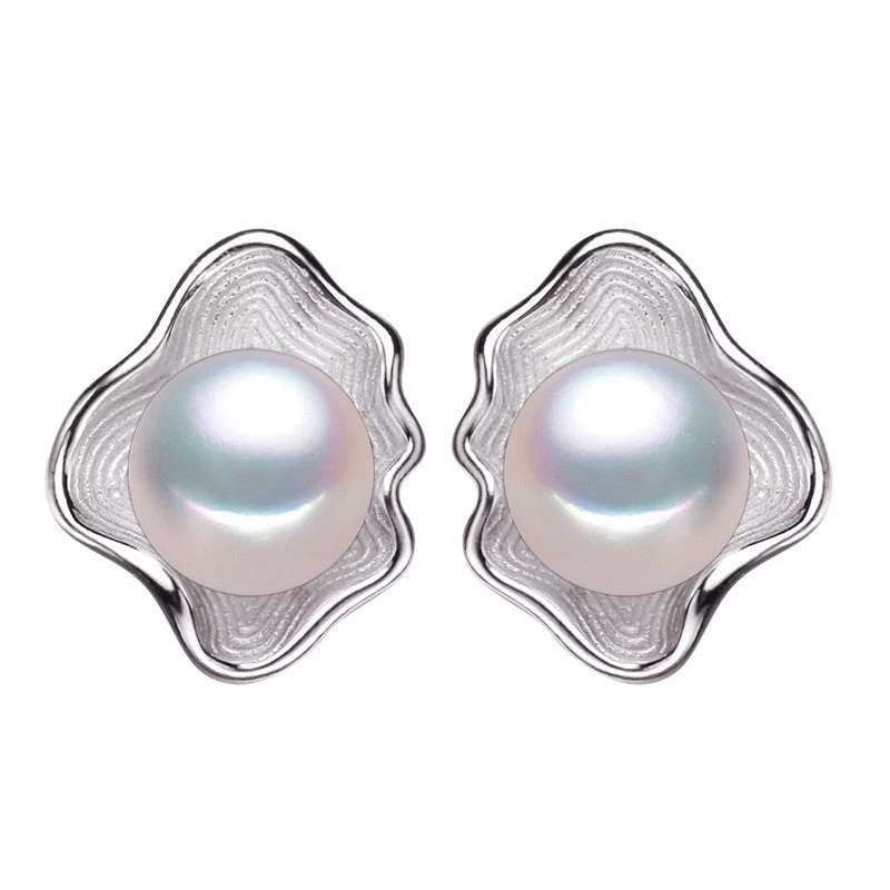 Fashion Shell Design Pearl Earring 925 Sterling Silver Earrings Pearl Jewelry Earrings