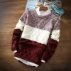 Winter Pullover Sweater Brand Knitting Long Sleeve O-neck Slim Korean Fashion Clothes Men Sweater MY13