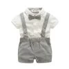 Baby Boy Clothing Set Born Infant Clothing 2pcs Short Sleeve T-shirt + Suspender Gentleman Suit