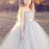 Tutu Tulle Gray Baby Bridesmaid Flower Girl Wedding Dress Fluffy Ball Gown USA Birthday Evening Prom Cloth Party Dress