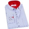 Men's Striped Long-sleeved Shirt Large Size High-end Business Casual Shirt Clothing Dress Male