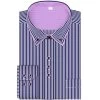 2016 Fashion Stripes Men's Business Casual Long Sleeved Shirts Male Dress Shirt Double Collar Shirt High Quality