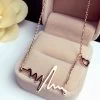 Titanium Steel Choker Necklace Women Bijoux Rose Gold Plated Fashion Heat Necklaces & Pendants Gift
